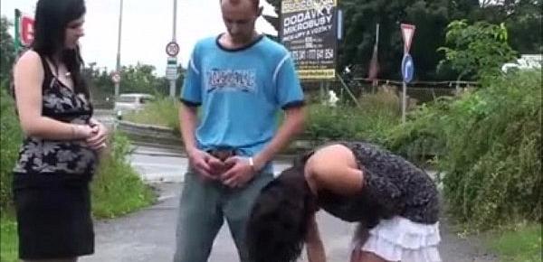  Public Sex - Threesome With A Pregnant Woman